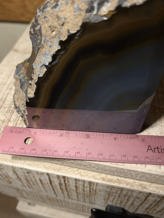 Pair Of Agate Geodes Bookends or Design Pieces Natural Color w/ Quartz Center - Picture 3 of 15